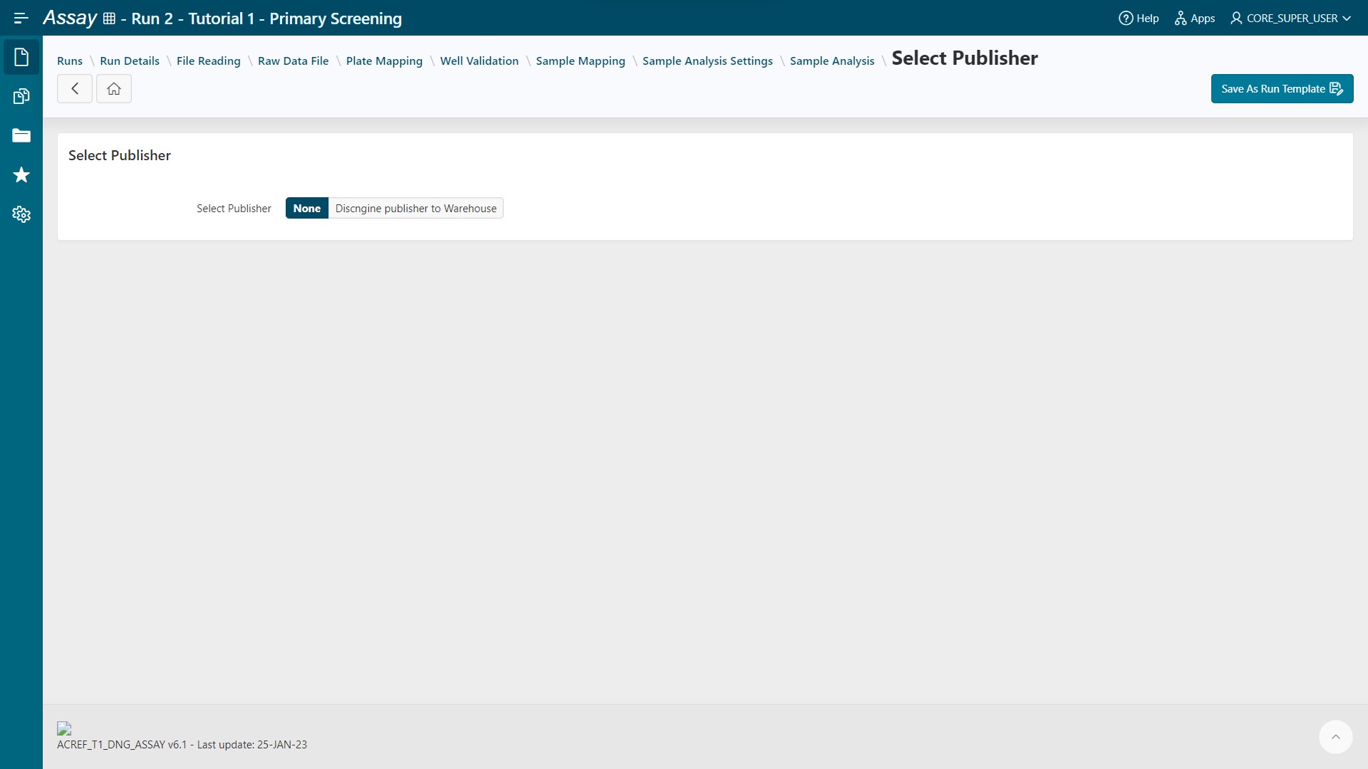 Selection of a publisher.